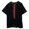 CHROME HEARTS クロムハーツ（原本無） NEON PINK STRIPE LOGO TEE ネオン ピンク ストライプ ロゴ 半袖 Tシャツ ブラック ブラック系 L【中古】