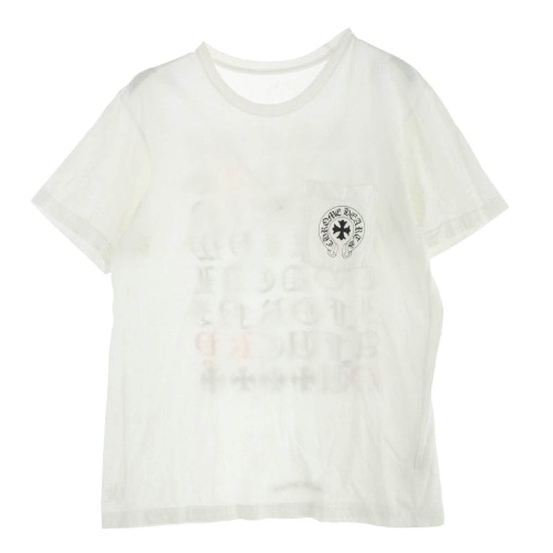 CHROME HEARTS クロムハーツ（原本無） CH T-SHRT バック 英字 プリント 半袖 Tシャツ Lサイズ ホワイト系 L【中古】