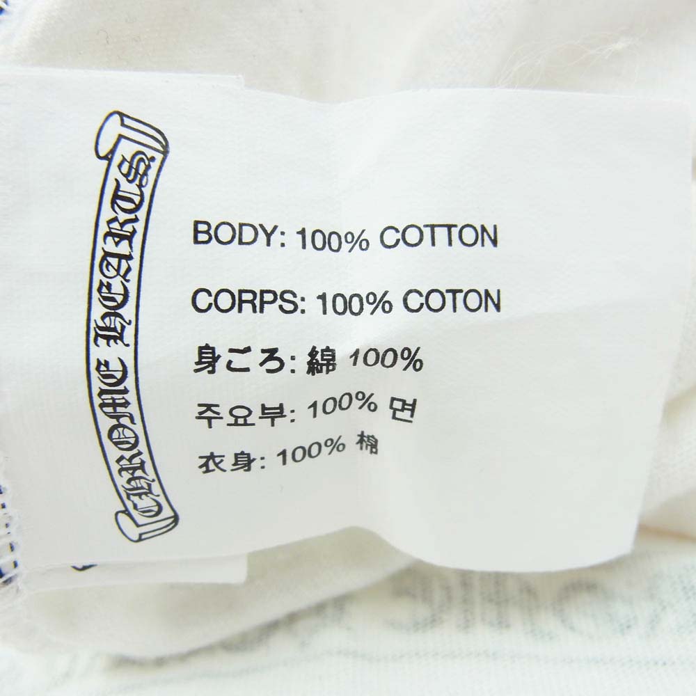 CHROME HEARTS クロムハーツ（原本無） CH T-SHRT バック 英字 プリント 半袖 Tシャツ Lサイズ ホワイト系 L【中古】