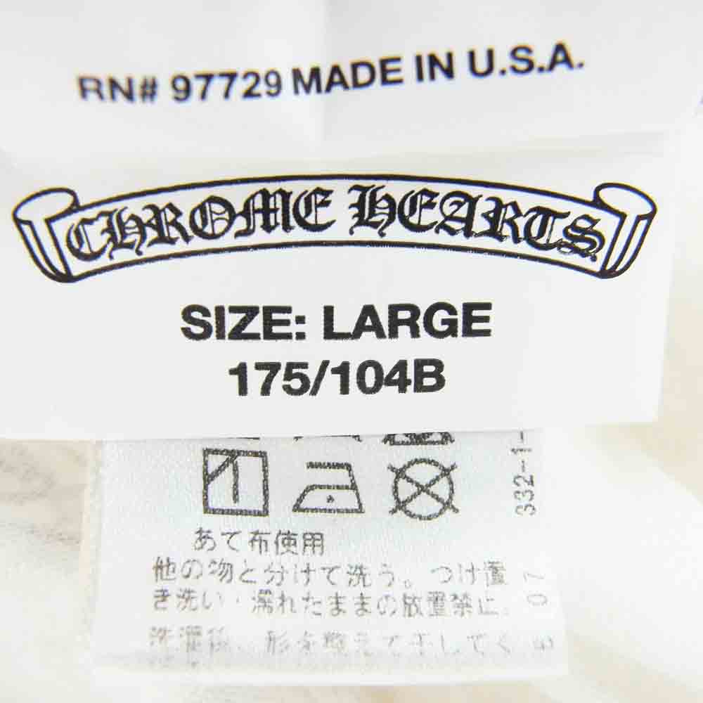 CHROME HEARTS クロムハーツ（原本無） CH T-SHRT バック 英字 プリント 半袖 Tシャツ Lサイズ ホワイト系 L【中古】