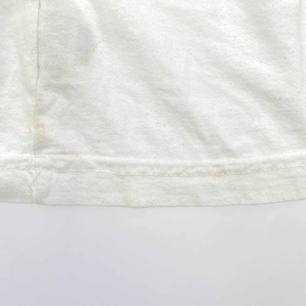 CHROME HEARTS クロムハーツ（原本無） FUCK YOU USA STRIPE LOGO L/S TEE 英字プリント ファックユー ネオン ストライプロゴ クルーネック 半袖 Tシャツ ホワイト ホワイト系 M【中古】