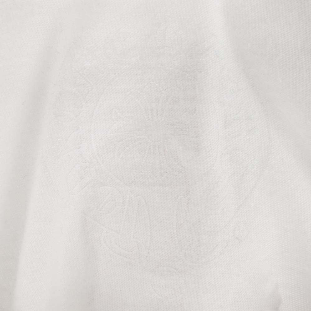 CHROME HEARTS クロムハーツ（原本無） NEON PINK STRIPE LOGO TEE ネオン ピンク ストライプ ロゴ 長袖 Tシャツ ホワイト ホワイト系 L【中古】