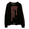 CHROME HEARTS クロムハーツ（原本無） FUCK YOU USA STRIPE LOGO L/S TEE 英字プリント ファックユー ネオン ストライプロゴ クルーネック 長袖 Tシャツ ブラック系 M【中古】