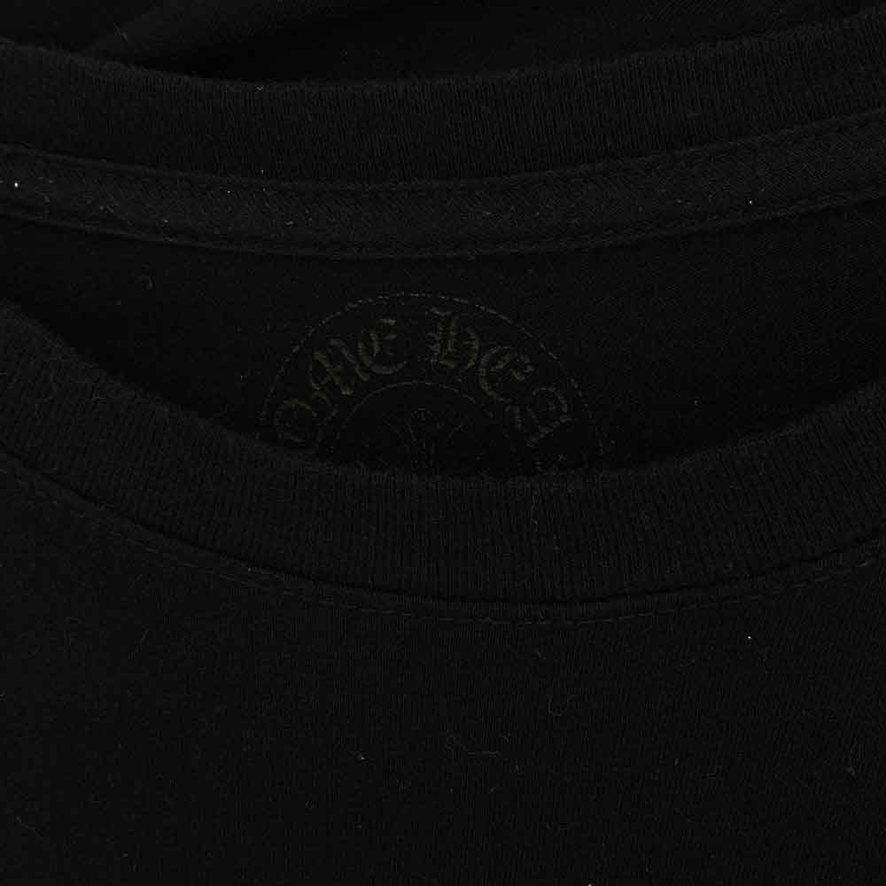 CHROME HEARTS クロムハーツ（原本無） FUCK YOU USA STRIPE LOGO L/S TEE 英字プリント ファックユー ネオン ストライプロゴ クルーネック 長袖 Tシャツ ブラック系 M【中古】
