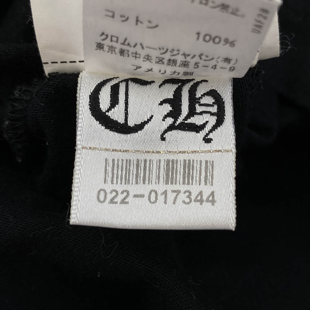 CHROME HEARTS クロムハーツ（原本無） Striped Dagger L/S TEE ストライプ ダガー ロングスリーブ 長袖 Tシャツ ブラック ブラック系 L【中古】