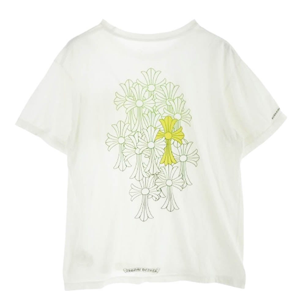 CHROME HEARTS クロムハーツ（原本無） Back Cemetery Cross Tee バック セメタリー クロス 半袖 Tシャツ ホワイト系 L【中古】