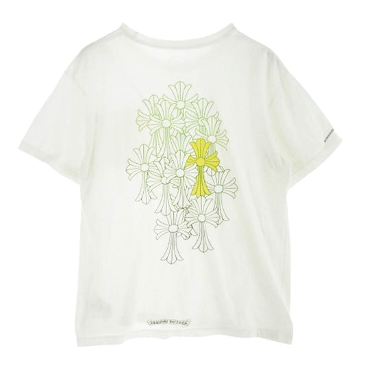 CHROME HEARTS クロムハーツ（原本無） Back Cemetery Cross Tee バック セメタリー クロス 半袖 Tシャツ ホワイト系 L【中古】