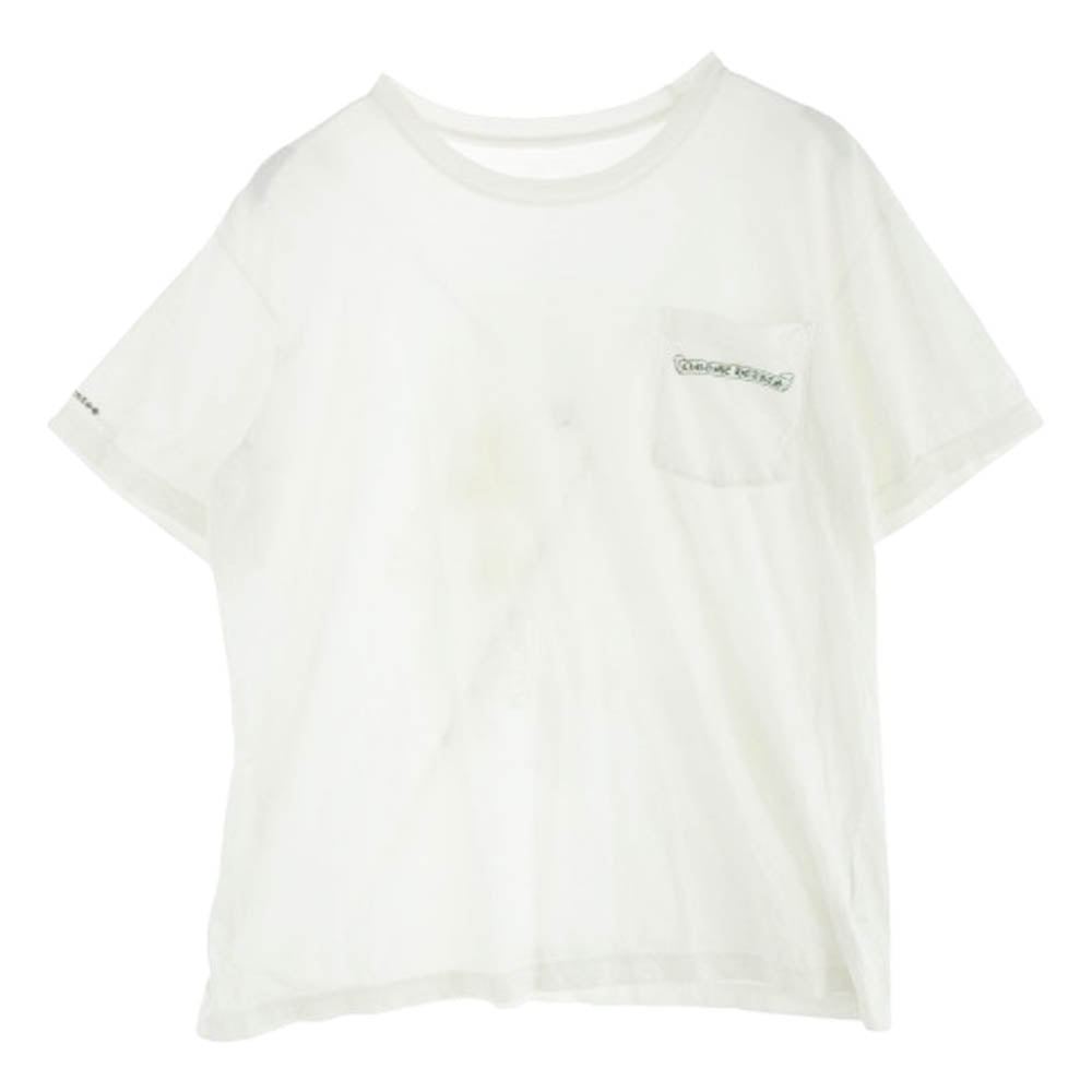 CHROME HEARTS クロムハーツ（原本無） Back Cemetery Cross Tee バック セメタリー クロス 半袖 Tシャツ ホワイト系 L【中古】