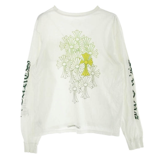 CHROME HEARTS クロムハーツ（原本無） Back Cemetery Cross Tee バック セメタリー クロス 長袖 Tシャツ ホワイト ホワイト系 L【中古】