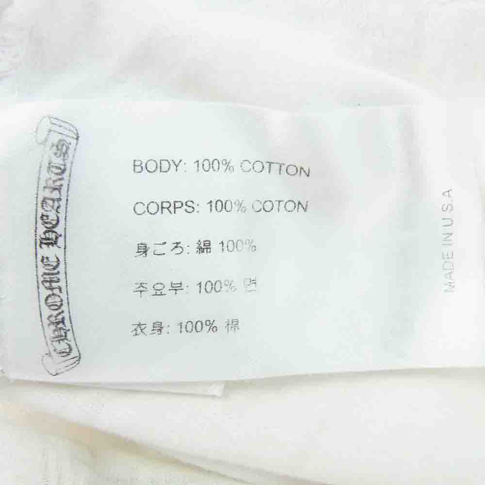 CHROME HEARTS クロムハーツ（原本無） Back Cemetery Cross Tee バック セメタリー クロス 長袖 Tシャツ ホワイト ホワイト系 L【中古】