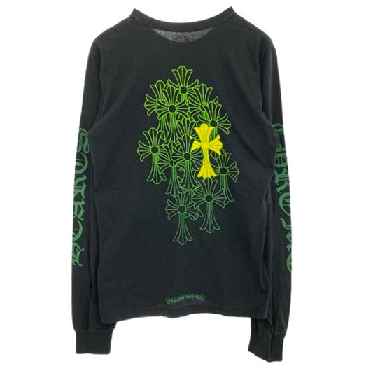 CHROME HEARTS クロムハーツ（原本無） Back Cemetery Cross Tee バック セメタリー クロス 長袖 Tシャツ ブラック ブラック系 M【中古】