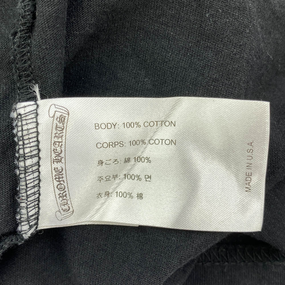 CHROME HEARTS クロムハーツ（原本無） Back Cemetery Cross Tee バック セメタリー クロス 長袖 Tシャツ ブラック ブラック系 M【中古】