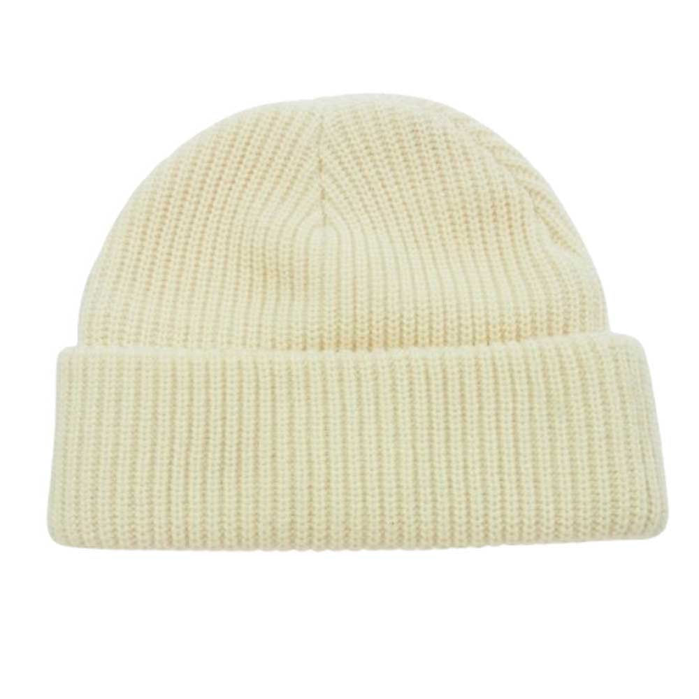 STUSSY ステューシー アクリル リブ ニット帽 ビーニー ベージュ系【中古】