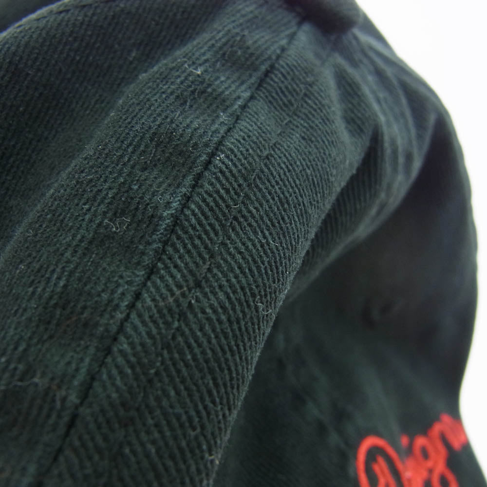 STUSSY ステューシー I.S.T ステッチデザイン 6パネル キャップ 帽子 ブラック系【中古】