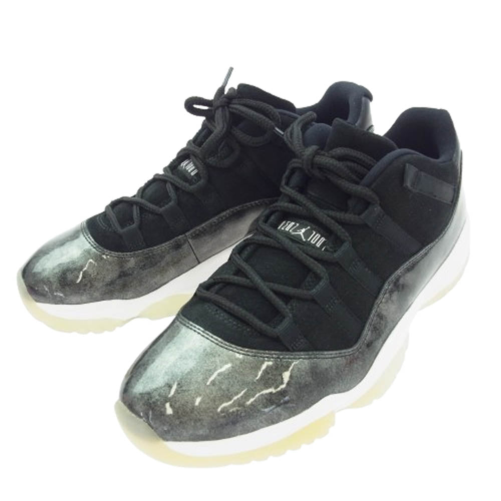 NIKE ナイキ 528895-010 AIR JORDAN 11 RETRO LOW BARONS AJ11 エアジョーダン レトロ ロー バロンズ スニーカー ブラック系 28cm【極上美品】【中古】