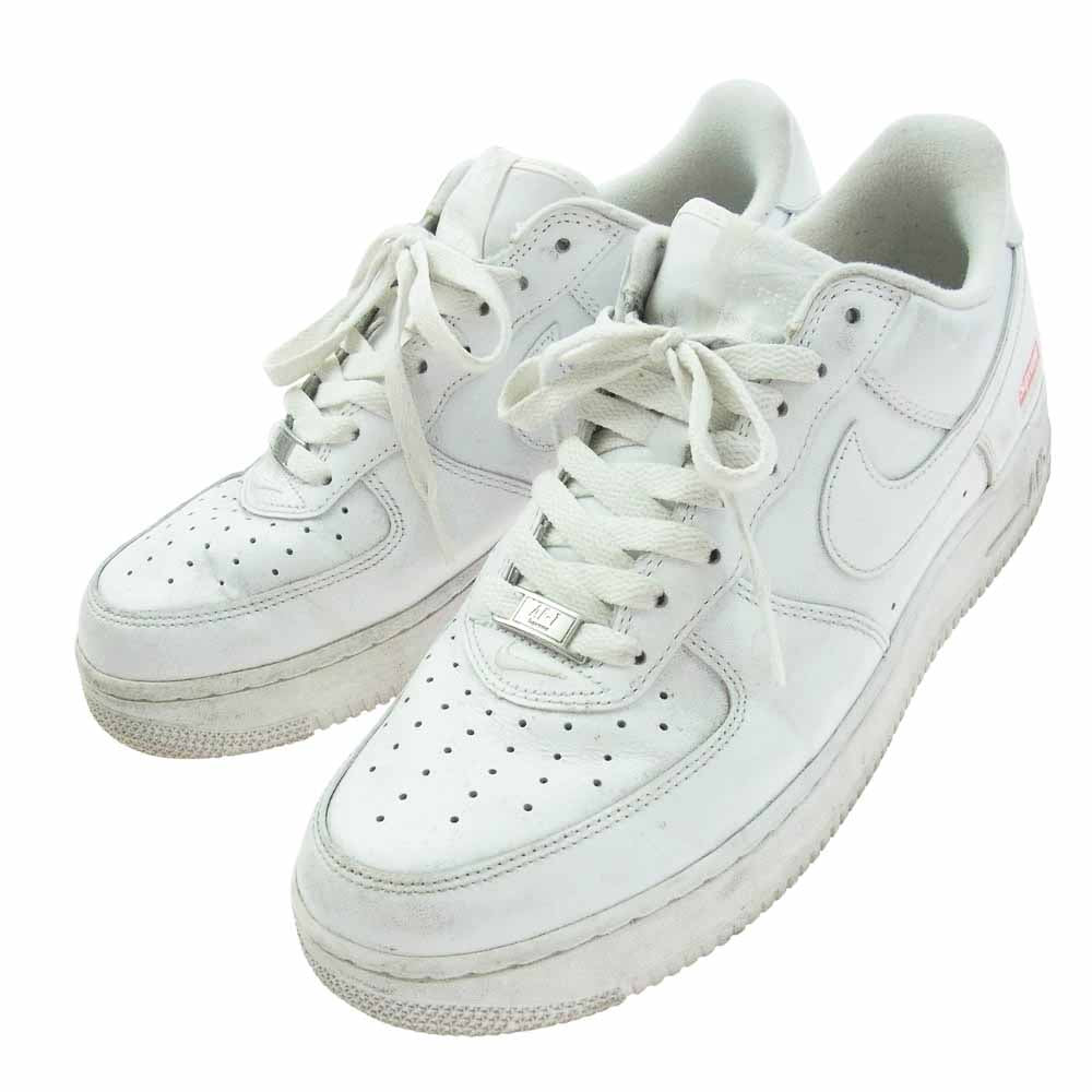 Supreme シュプリーム CU9225-100 × Nike Air Force 1 Low White ナイキ エアフォースワン ローカット スニーカー ホワイト系 27cm【中古】