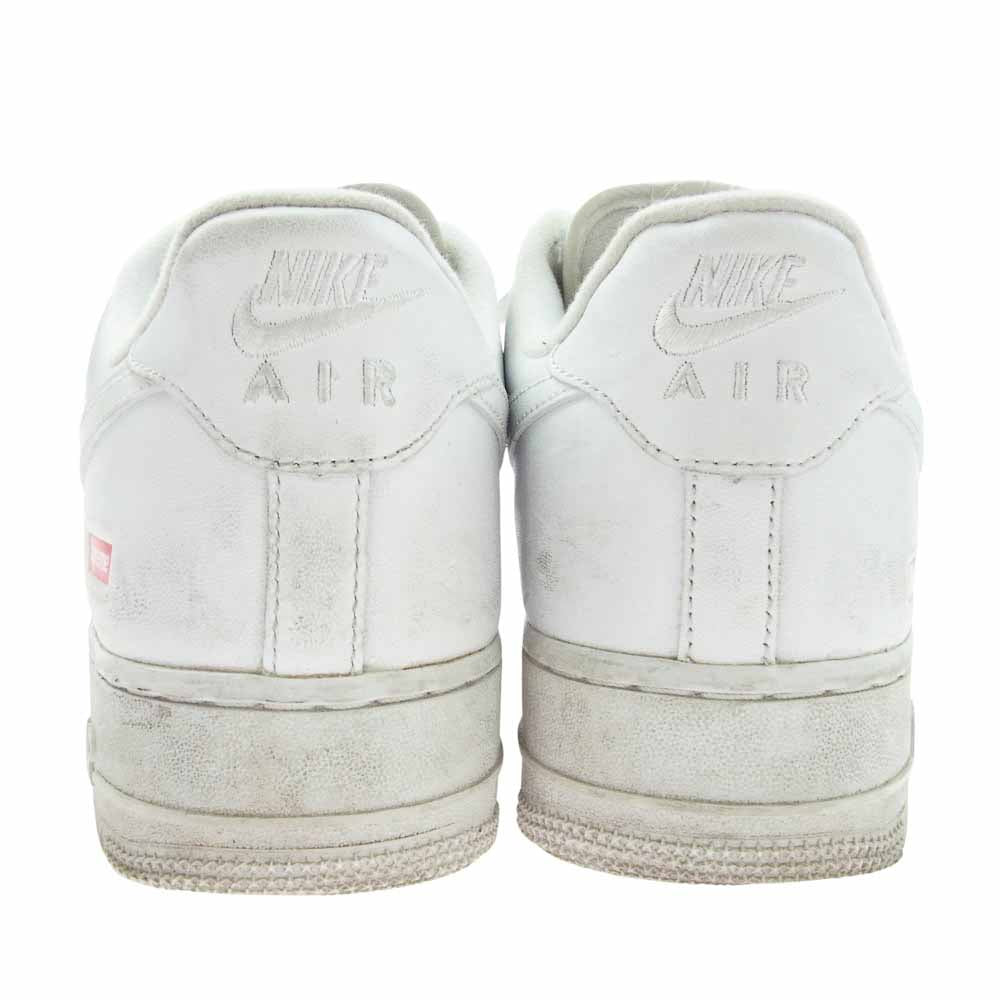 Supreme シュプリーム CU9225-100 × Nike Air Force 1 Low White ナイキ エアフォースワン ローカット スニーカー ホワイト系 27cm【中古】