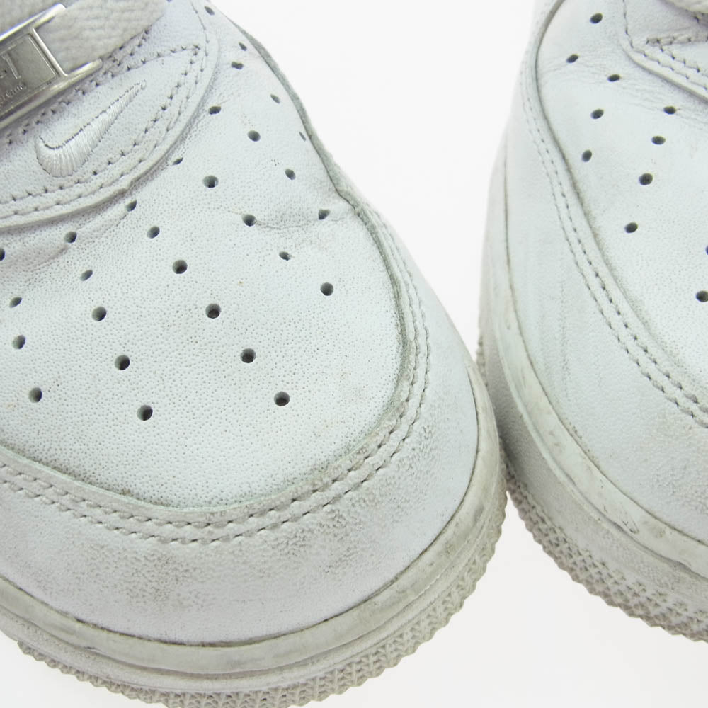 Supreme シュプリーム CU9225-100 × Nike Air Force 1 Low White ナイキ エアフォースワン ローカット スニーカー ホワイト系 27cm【中古】