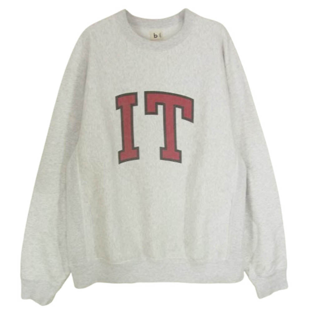 blurhms ブラームス bROOTS23F21P IT PRINT Sweat Crew-neck プリント  スウェット クルーネック プルオーバー グレー系 3【中古】