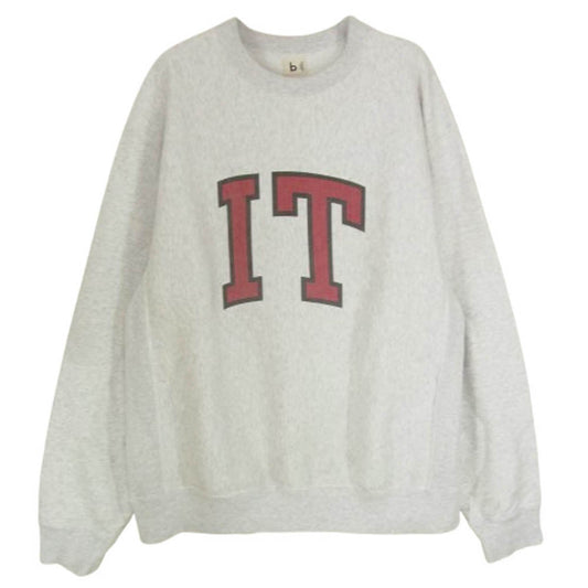 blurhms ブラームス bROOTS23F21P IT PRINT Sweat Crew-neck プリント  スウェット クルーネック プルオーバー グレー系 3【中古】