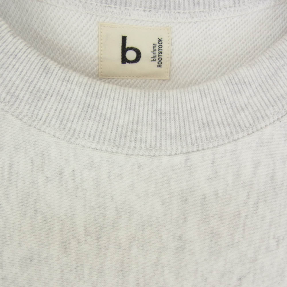 blurhms ブラームス bROOTS23F21P IT PRINT Sweat Crew-neck プリント  スウェット クルーネック プルオーバー グレー系 3【中古】