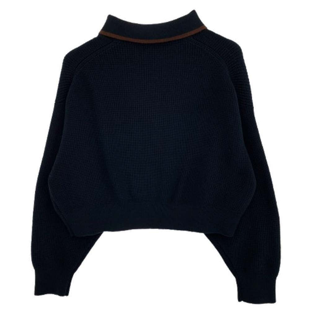 FRED PERRY フレッドペリー FZ7259 Ray BEAMS レイビームス別注 Tipped Collar Cardigan ティップド カラー ショート カーディガン ダークネイビー系 10【中古】