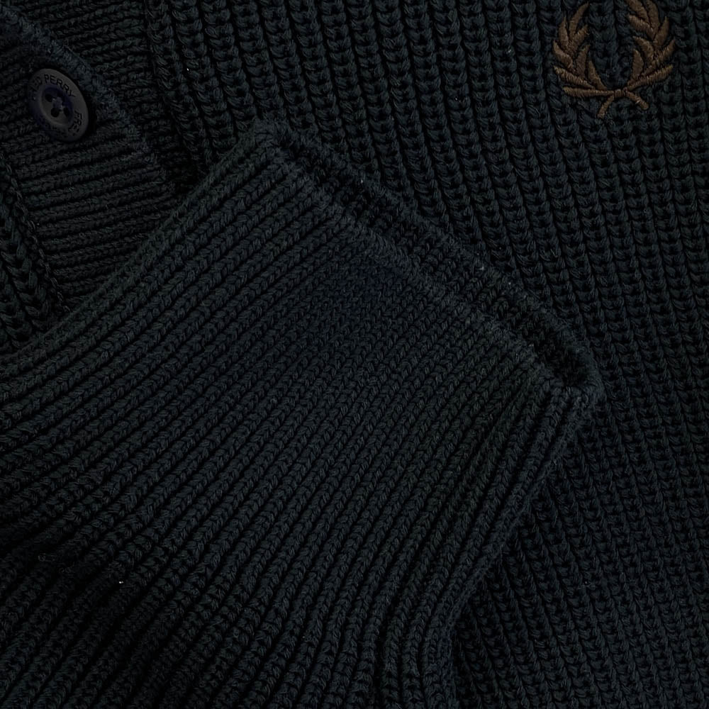 FRED PERRY フレッドペリー FZ7259 Ray BEAMS レイビームス別注 Tipped Collar Cardigan ティップド カラー ショート カーディガン ダークネイビー系 10【中古】