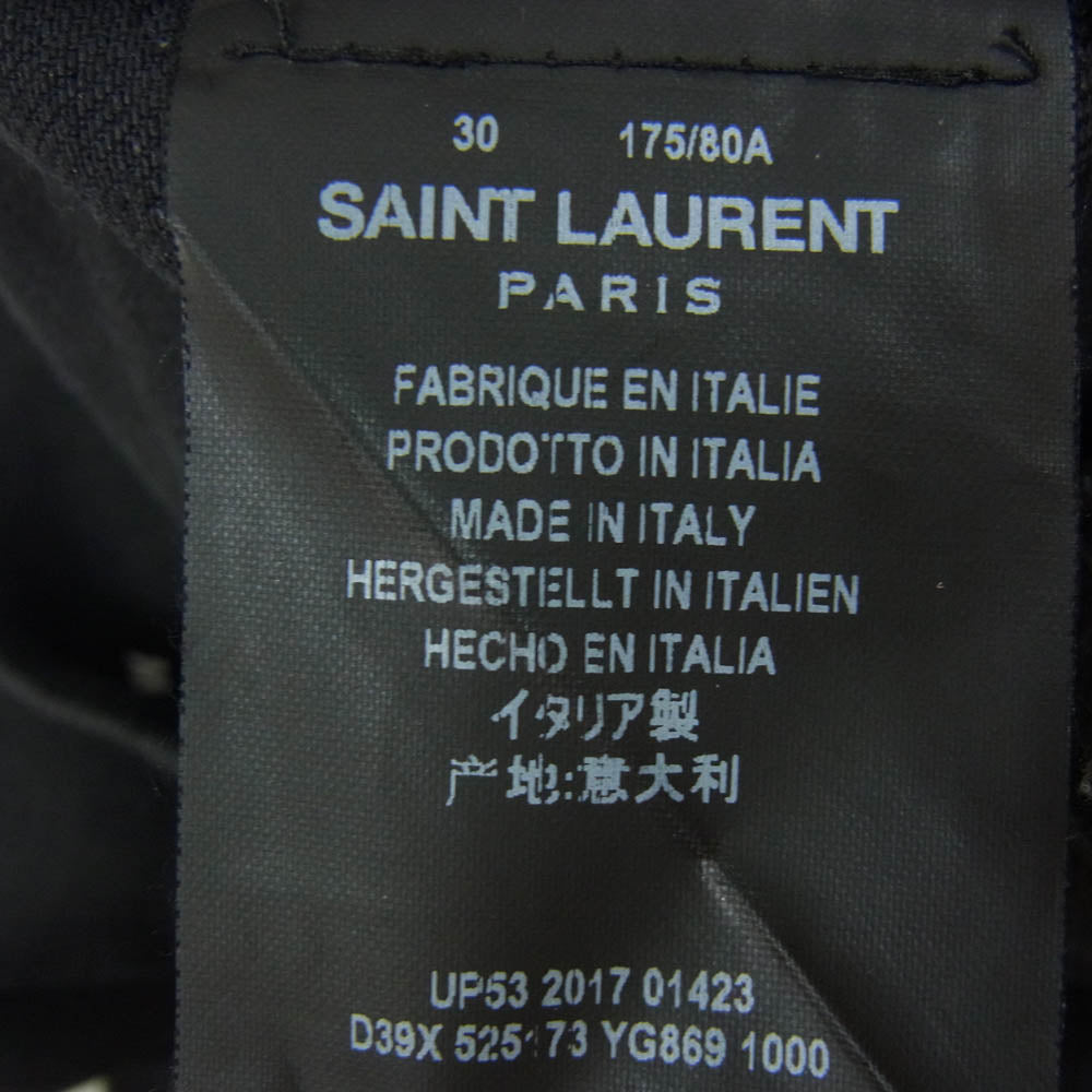SAINT LAURENT サンローラン 397136 YG869　 ブラック デニム ジーンズ ストレッチ スキニー パンツ ブラック系 30【中古】