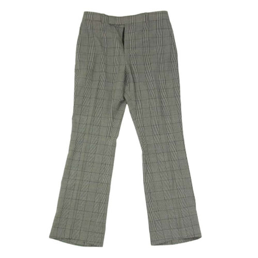 CELINE セリーヌ 23SS 2P032709T エディスリマン ウール フレア チェック センタープレス パンツ グレンチェック スラックス ブラック系 46【中古】