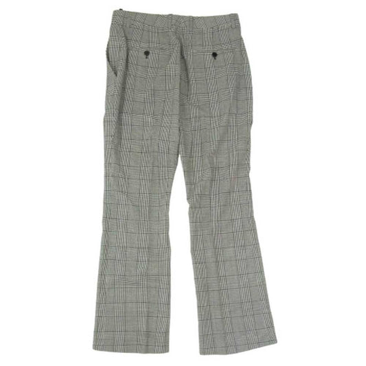 CELINE セリーヌ 23SS 2P032709T エディスリマン ウール フレア チェック センタープレス パンツ グレンチェック スラックス ブラック系 46【中古】