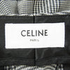 CELINE セリーヌ 23SS 2P032709T エディスリマン ウール フレア チェック センタープレス パンツ グレンチェック スラックス ブラック系 46【中古】