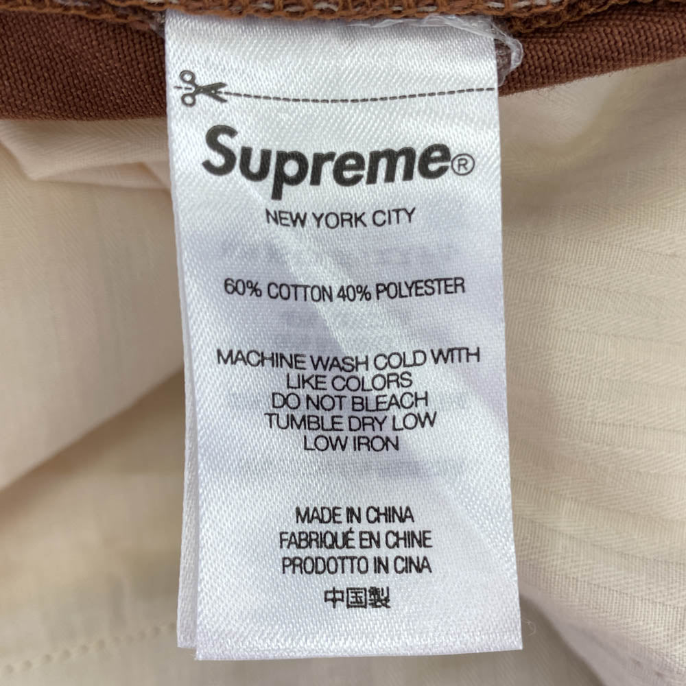 Supreme シュプリーム 21AW work pant ワークパンツ チノ パンツ ブラウン系 34【中古】