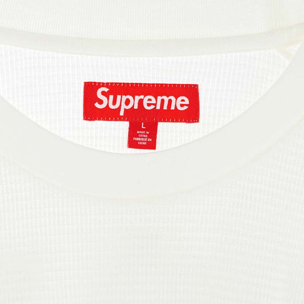 Supreme シュプリーム Stencil Thermal Top ステンシル サーマル エスエス トップ Tシャツ 半袖 カットソー ホワイト系 L【新古品】【未使用】【中古】