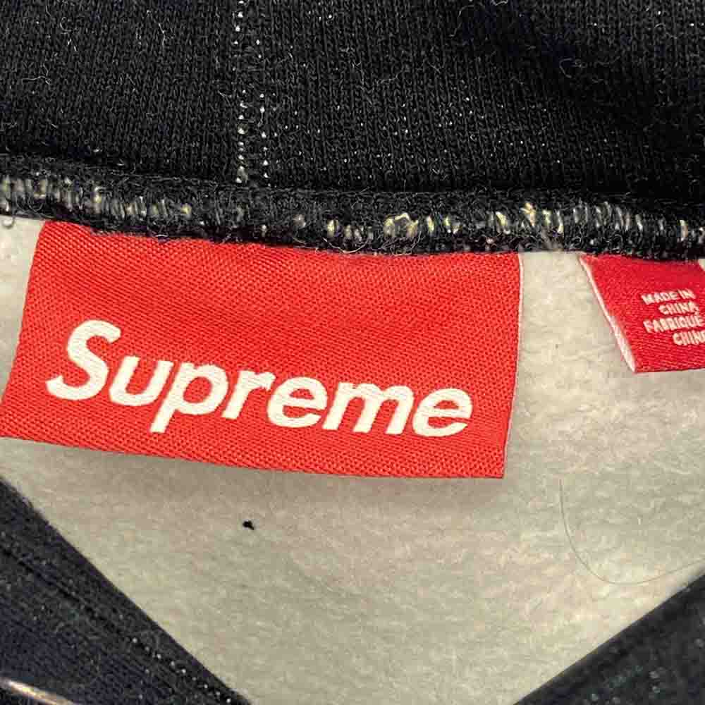 Supreme シュプリーム 24SS Jacquard Stripe Hooded Sweatshirt ジャガード ストライプ フーディー スウェット パーカー シャツ ブラック系 L【中古】