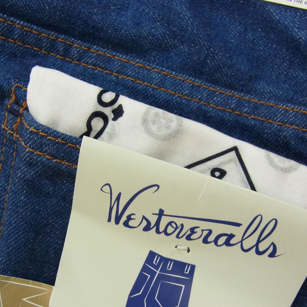 ウエストオーバーオールズ WOAPT801A 801S DENIM デニム パンツ インディゴ インディゴブルー系 32【新古品】【未使用】【中古】