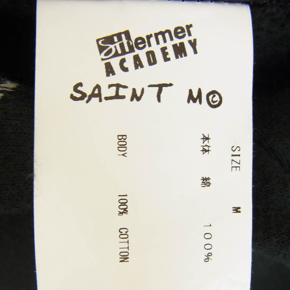 SAINT MICHAEL セントマイケル 23AW SM-A23-0000-C11 SA_CRW SWT SKULL スカル プリント プルオーバー パーカー ブラック系 M【極上美品】【中古】