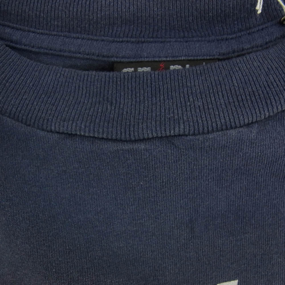 SAINT MICHAEL セントマイケル 24AW SM-YS1-0000-010 SS TEE DEAD SAINT エイジング加工 プリント 半袖 Tシャツ ネイビー系 L【極上美品】【中古】