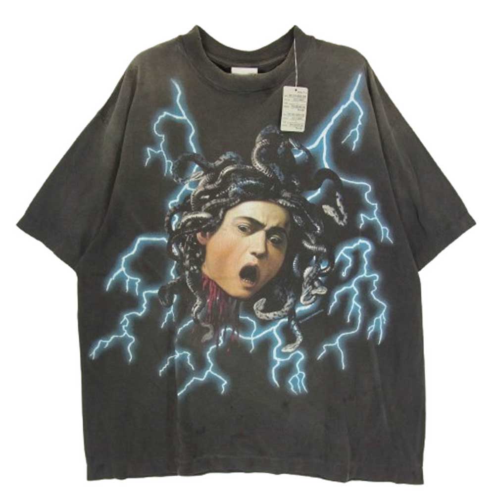 SAINT MICHAEL セントマイケル 24AW SM-YS1-0000-002 SS TEE MEDUSA メドゥーサ 半袖 Tシャツ グレー系 L【極上美品】【中古】