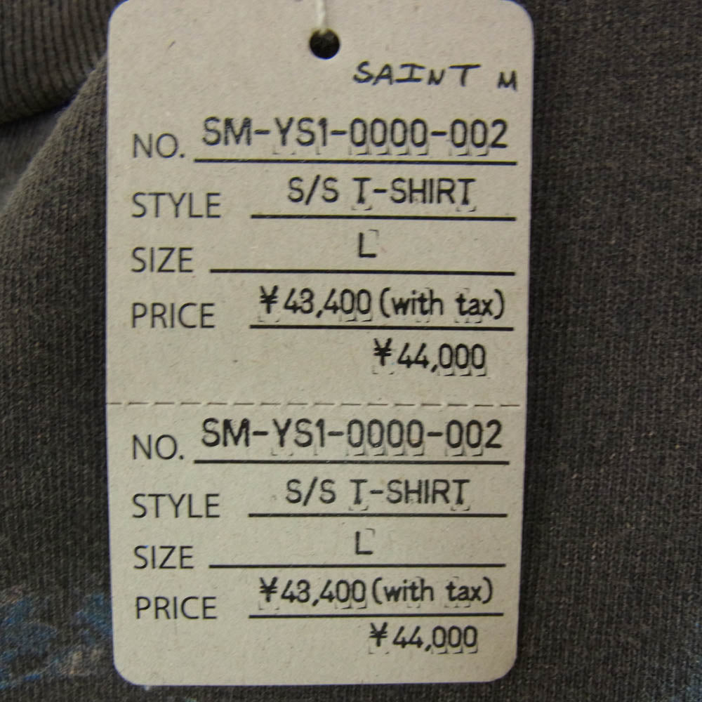 SAINT MICHAEL セントマイケル 24AW SM-YS1-0000-002 SS TEE MEDUSA メドゥーサ 半袖 Tシャツ グレー系 L【極上美品】【中古】