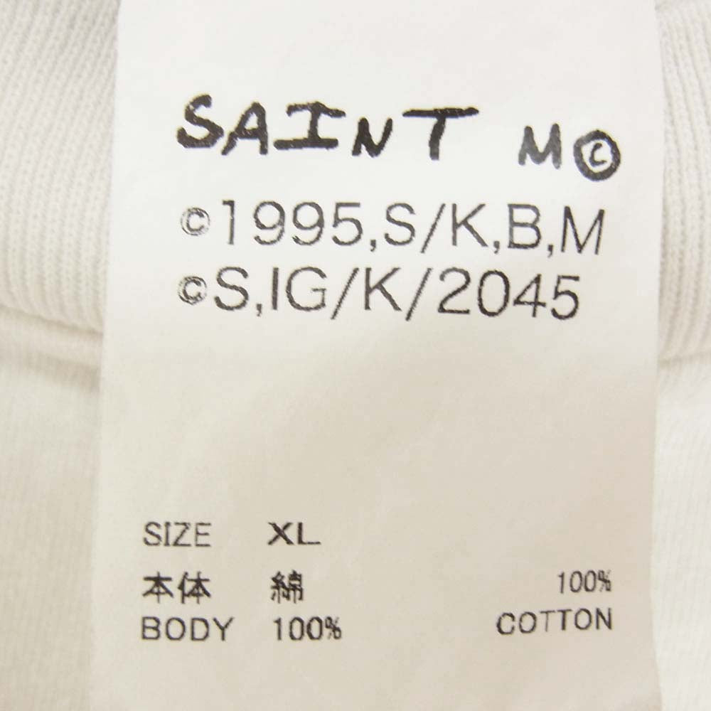 SAINT MICHAEL セントマイケル SM-YS1-0000-C32 攻殻機動隊 GHOST IN THE SHELL GS_SS TEE GITS プリント 半袖 Tシャツ XLサイズ ホワイト系 XL【極上美品】【中古】