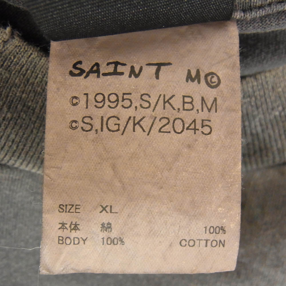 SAINT MICHAEL セントマイケル 24AW SM-YS1-0000-C31 攻殻機動隊 GHOST IN THE SHELL GS_SS TEE GITS  プリント 半袖 Tシャツ グレー系 XL【極上美品】【中古】