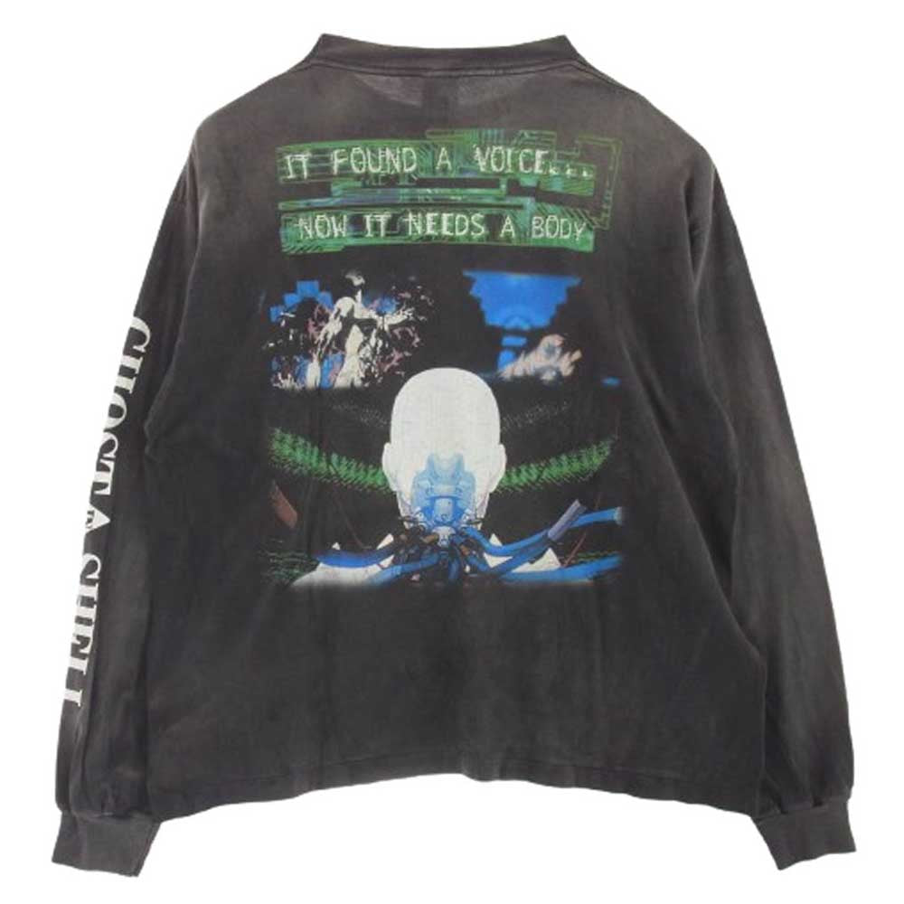 SAINT MICHAEL セントマイケル 24AW SM-YS1-0000-C34 攻殻機動隊 GHOST IN THE SHELL LS TEE ILYA GITS プリント エイジング加工 長袖 Tシャツ XLサイズ グレー系 XL【極上美品】【中古】