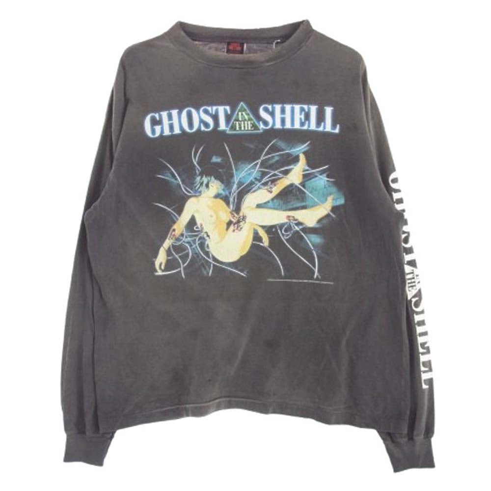 SAINT MICHAEL セントマイケル 24AW SM-YS1-0000-C34 攻殻機動隊 GHOST IN THE SHELL LS TEE ILYA GITS プリント エイジング加工 長袖 Tシャツ Lサイズ グレー系 L【極上美品】【中古】