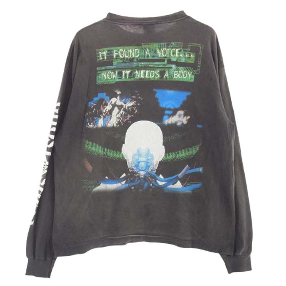 SAINT MICHAEL セントマイケル 24AW SM-YS1-0000-C34 攻殻機動隊 GHOST IN THE SHELL LS TEE ILYA GITS プリント エイジング加工 長袖 Tシャツ Lサイズ グレー系 L【極上美品】【中古】
