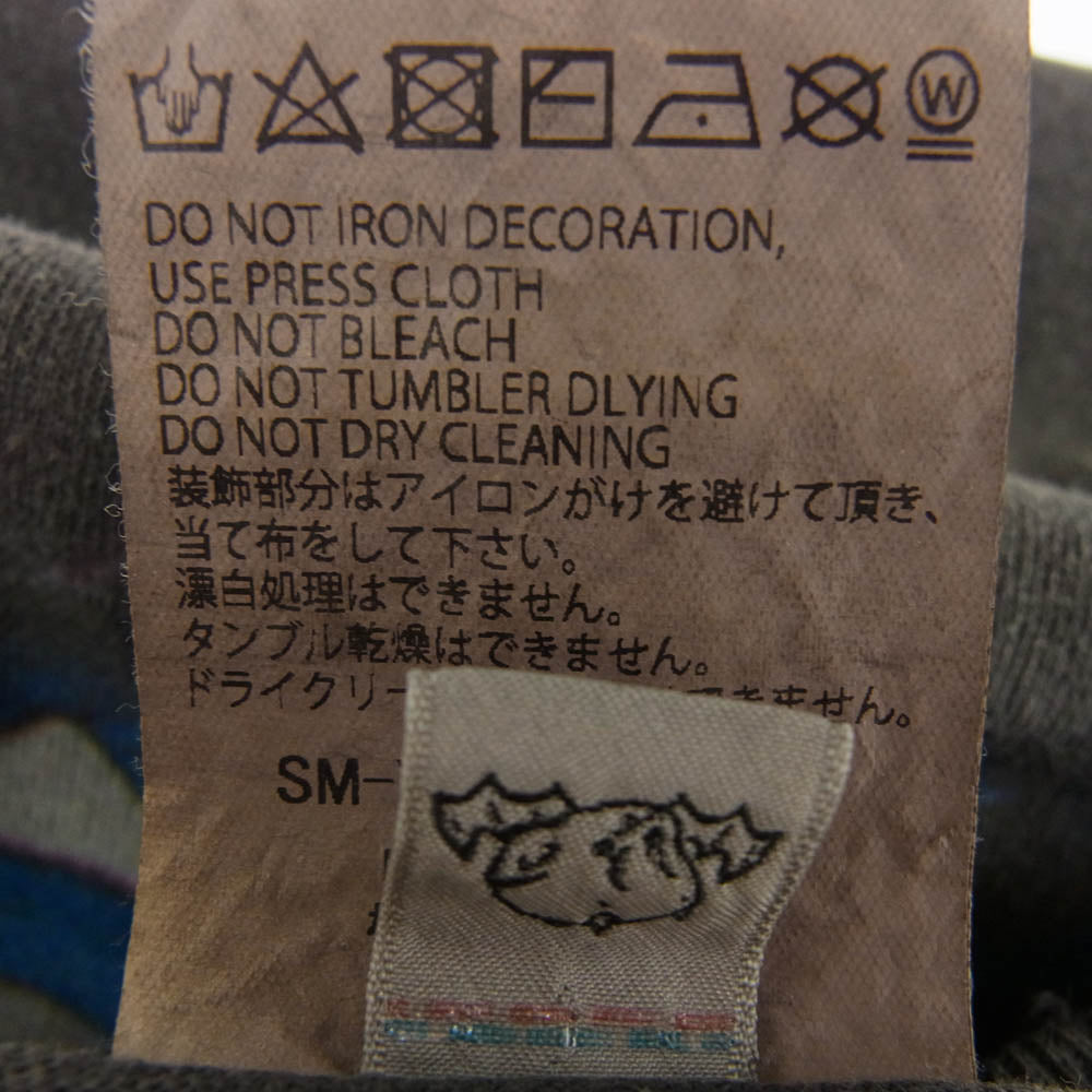 SAINT MICHAEL セントマイケル 24AW SM-YS1-0000-C34 攻殻機動隊 GHOST IN THE SHELL LS TEE ILYA GITS プリント エイジング加工 長袖 Tシャツ Lサイズ グレー系 L【極上美品】【中古】