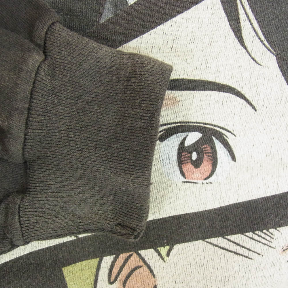 SAINT MICHAEL セントマイケル 24AW SM-YS1-0000-C30 PT_LS TEE PLUTO プルートゥ ダメージ加工 プリント 長袖 Tシャツ グレー系 L【極上美品】【中古】