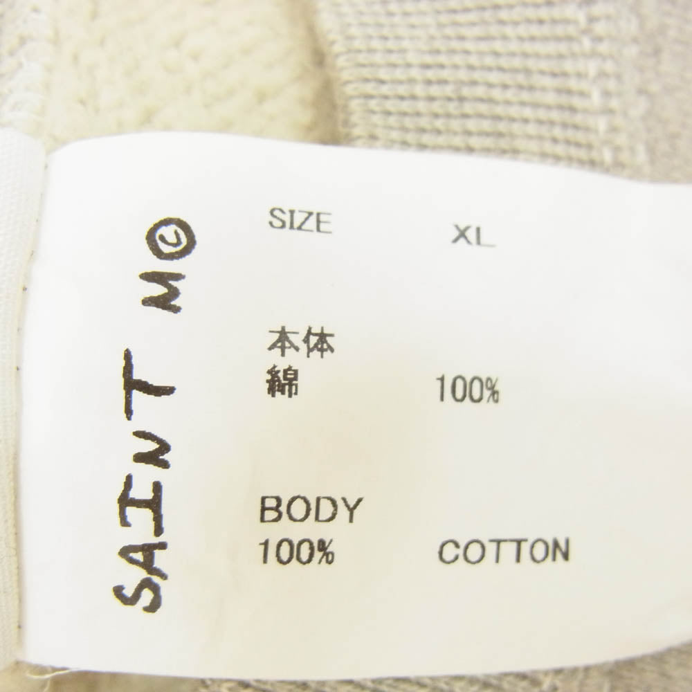 SAINT MICHAEL セントマイケル SM-YS1-0000-032 CREW SWT FLOWER ヴィンテージ加工 フラワー クルーネック スウェット グレー系 XL【極上美品】【中古】