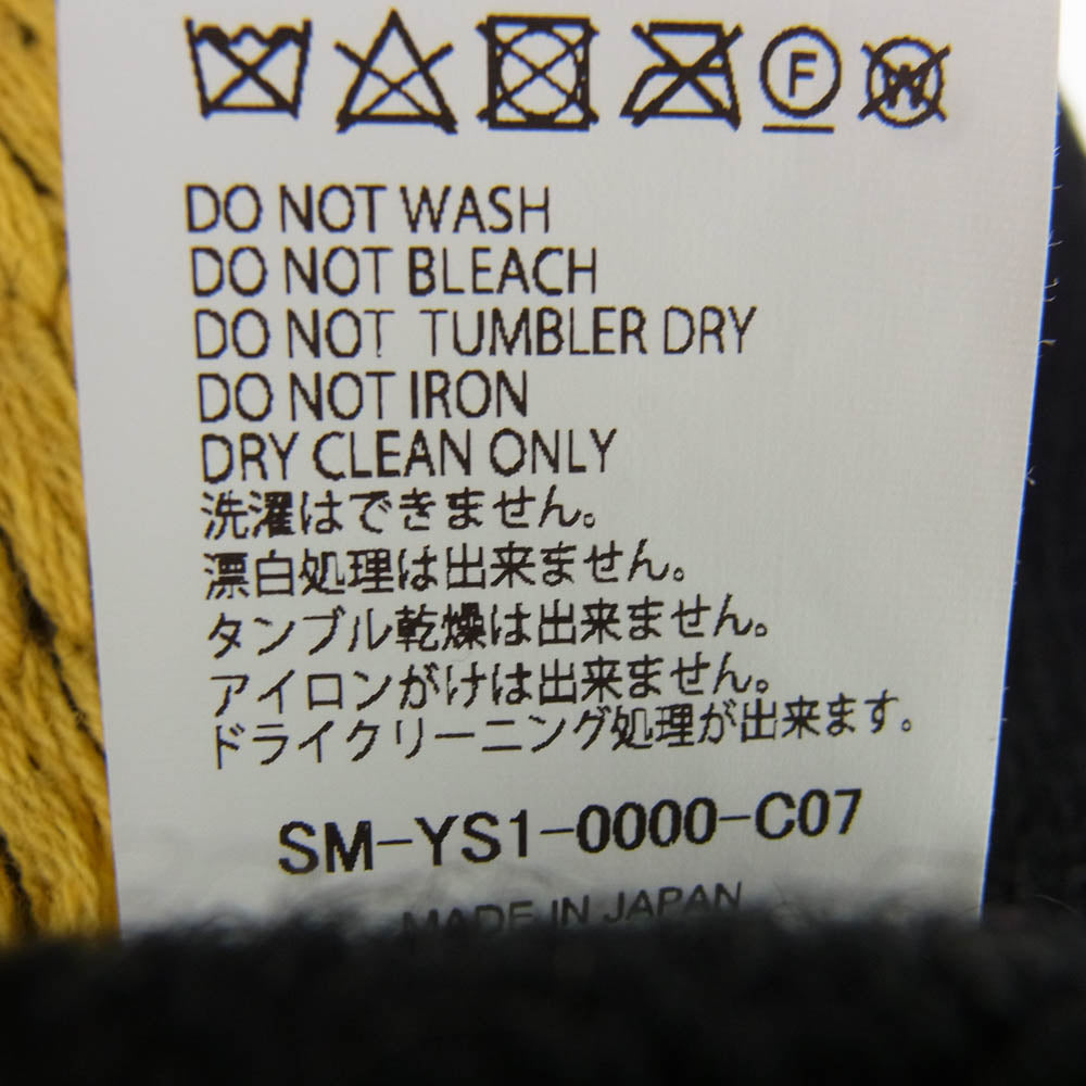 SAINT MICHAEL セントマイケル 24AW SM-YS1-0000-C07 CP_CREW KNT SMILE スマイル ダメージ加工 プルオーバー ニット ブラック系 L【極上美品】【中古】