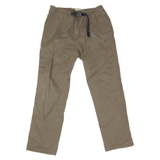 Gramicci グラミチ 2011-FDJ ストレッチコットン ベルテッド クライミング ストレート パンツ ブラウン系 XL【中古】