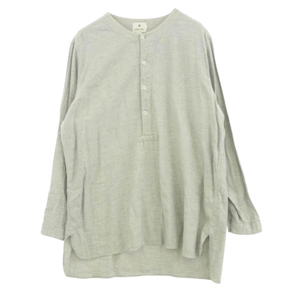 snowpeak スノーピーク SH-18AU005 バンドカラー 長袖 シャツ グレー系 XXL【中古】